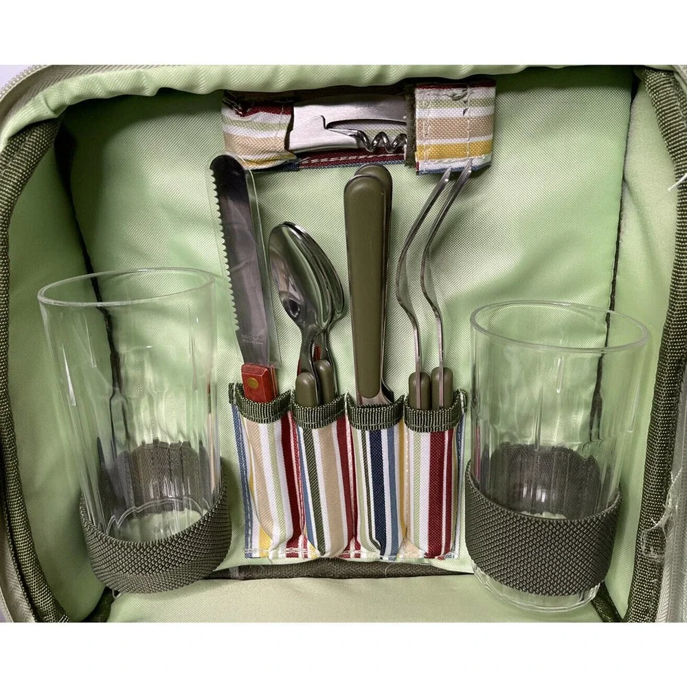 NEW Picnic Time Riviera Collection Malibu Insulated Picnic Cooler Tote For 2‎